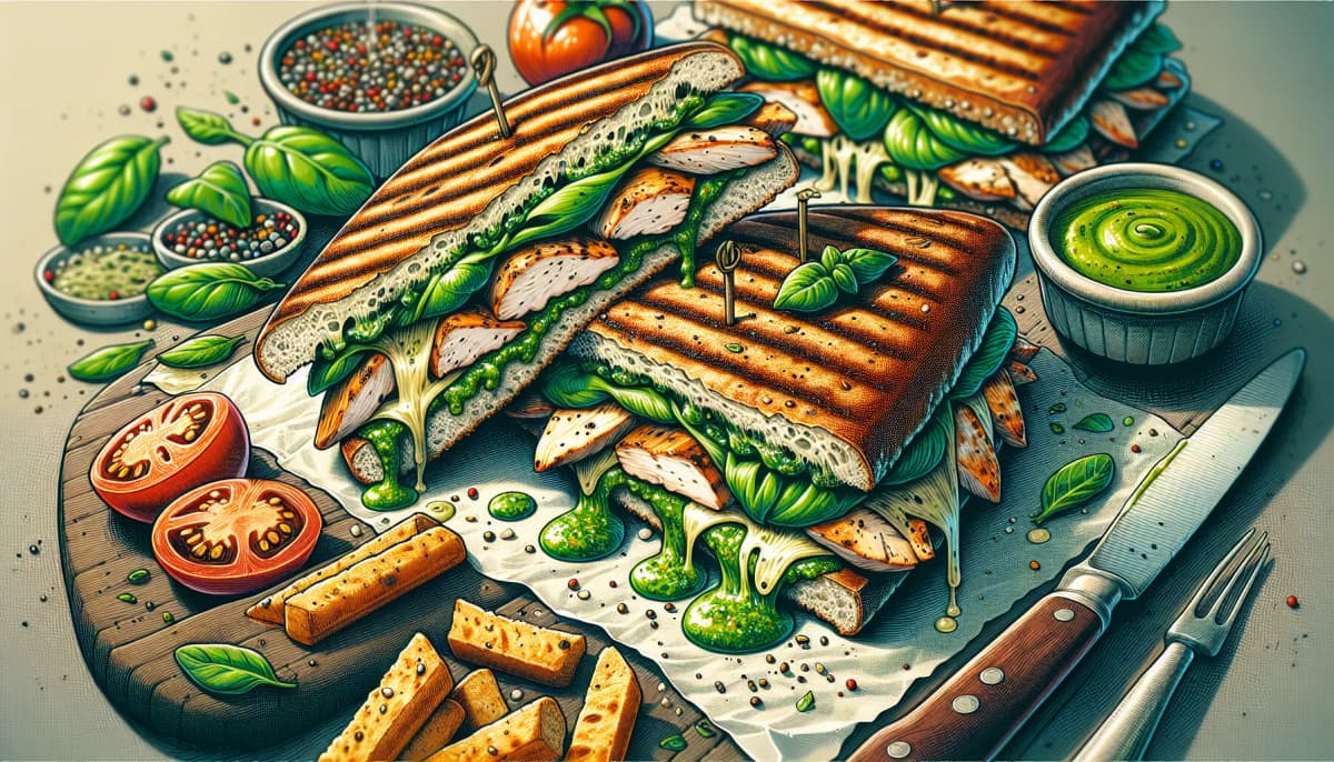 Mouthwatering Pesto Chicken Panini