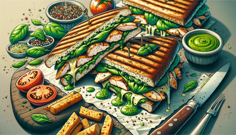 Mouthwatering Pesto Chicken Panini