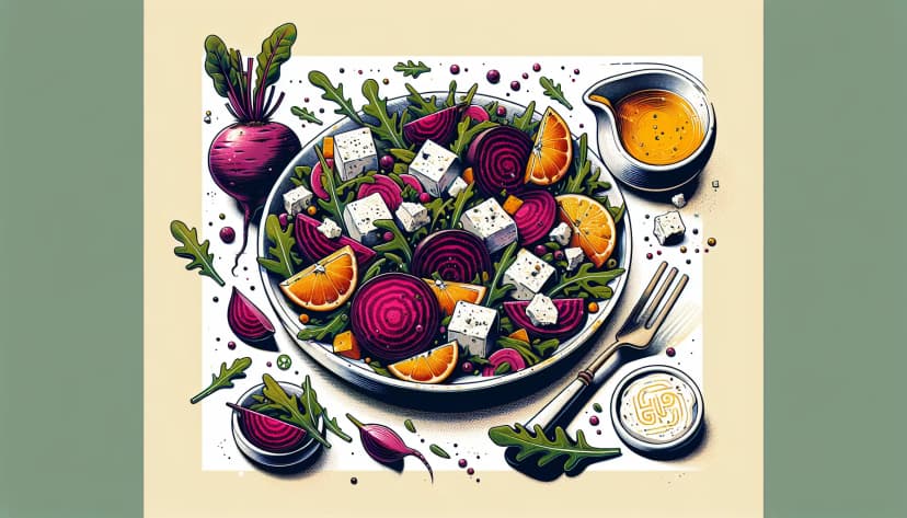 Roasted Beet and Goat Cheese Salad